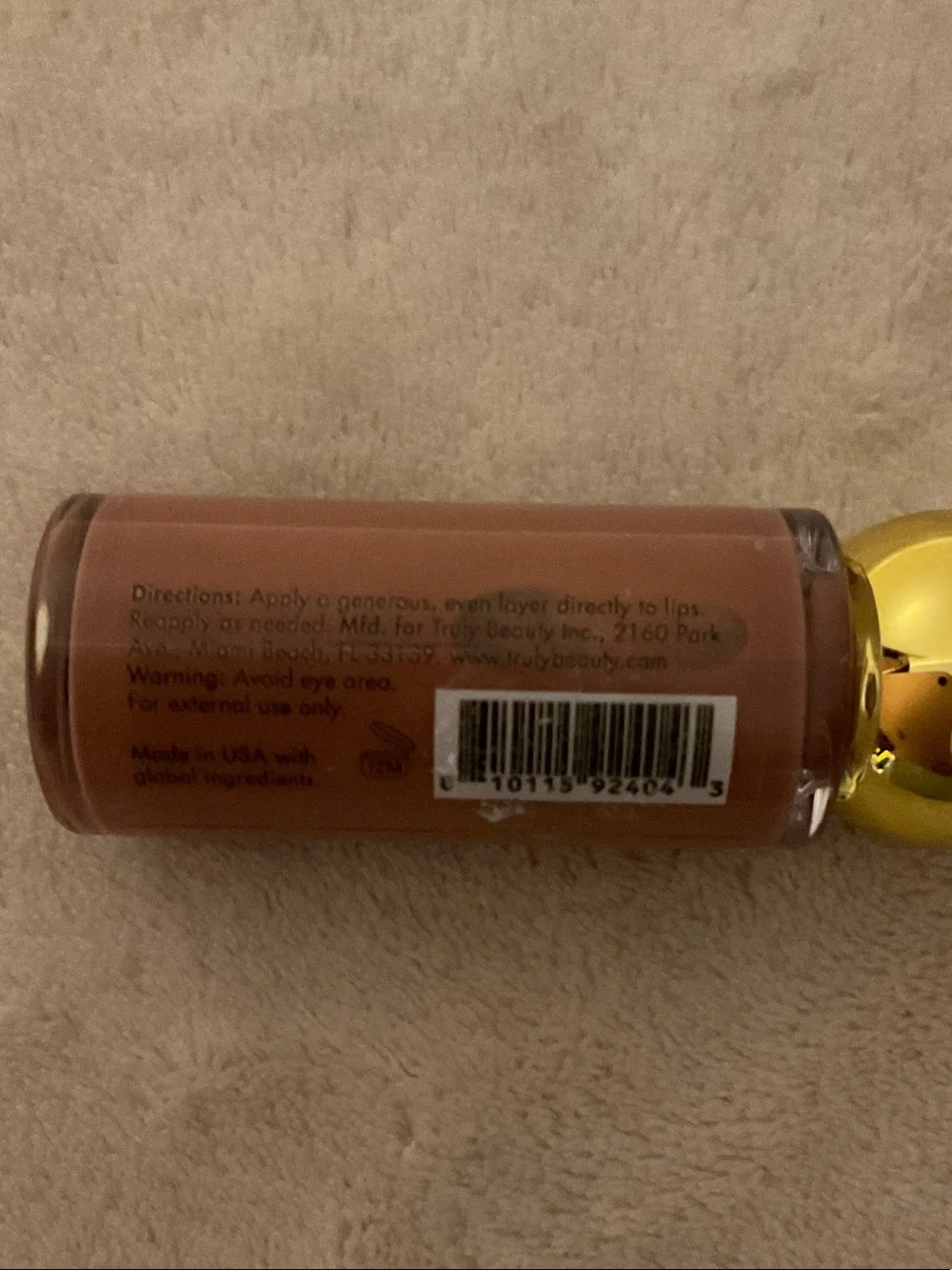 TRULY Glazed Donut Luxury Lip Oil — Brown with Gold Cap